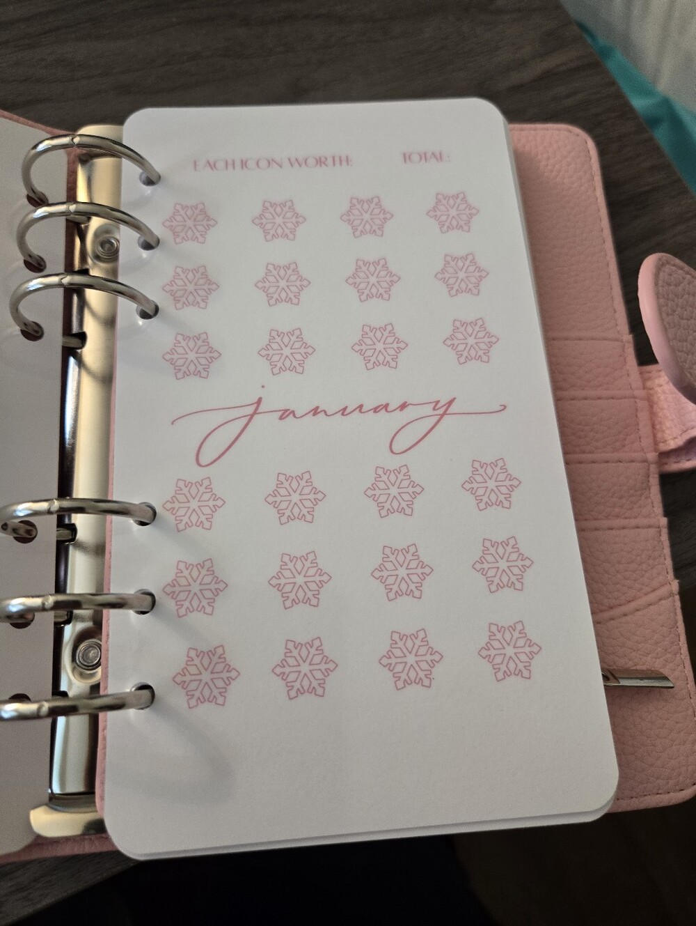 A6 Quilted Pink Women's Organizer - Picture 5 of 7